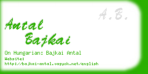 antal bajkai business card